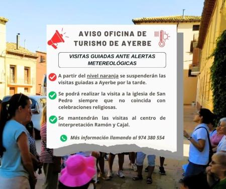 Imagen Suspensión de las visistas guiadas durante las olas de calor