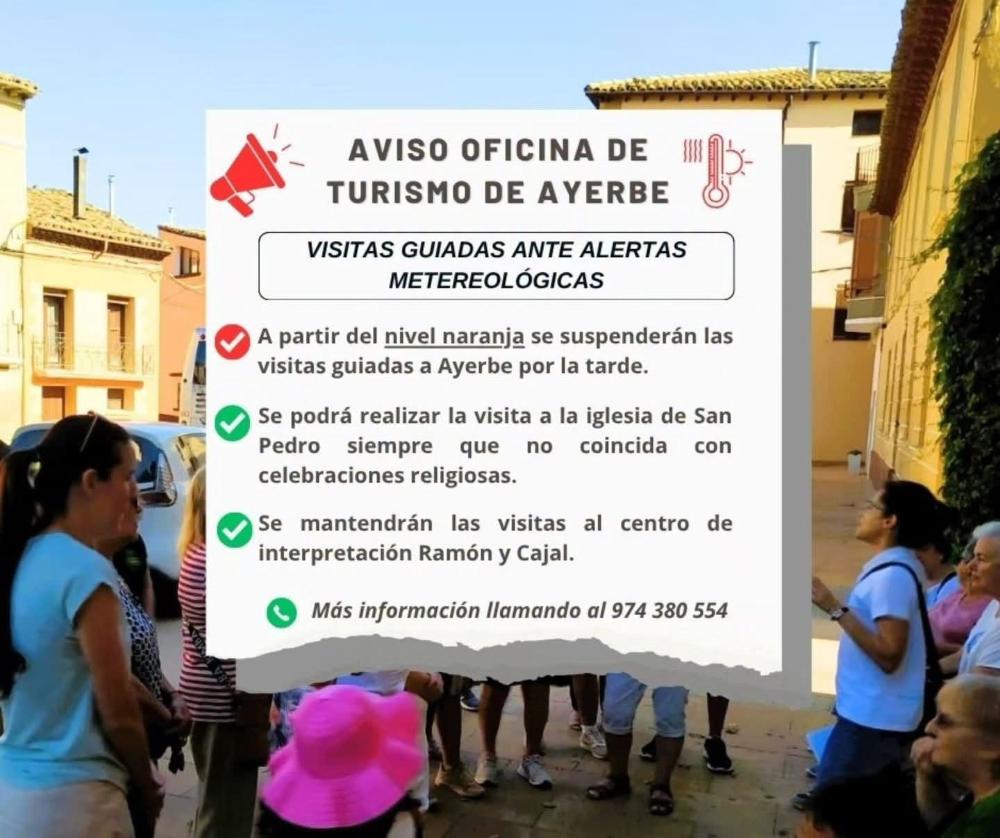 Imagen Suspensión de las visistas guiadas durante las olas de calor