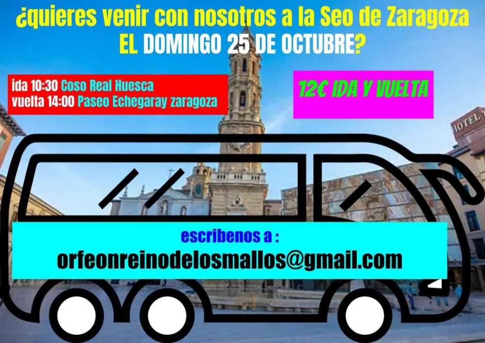 Imagen Bus concierto del Orefón Reino de los Mallos en la Catedral de la Seo en Zaragoza